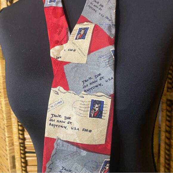 Elvis Love Note Novelty 100% Silk Tie return to sender the king of rock and roll - Picture 2 of 6